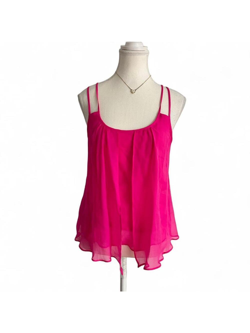 Aaiko Vintage Chifon Pink 100% Silk Going Out Fairy Core Size XS